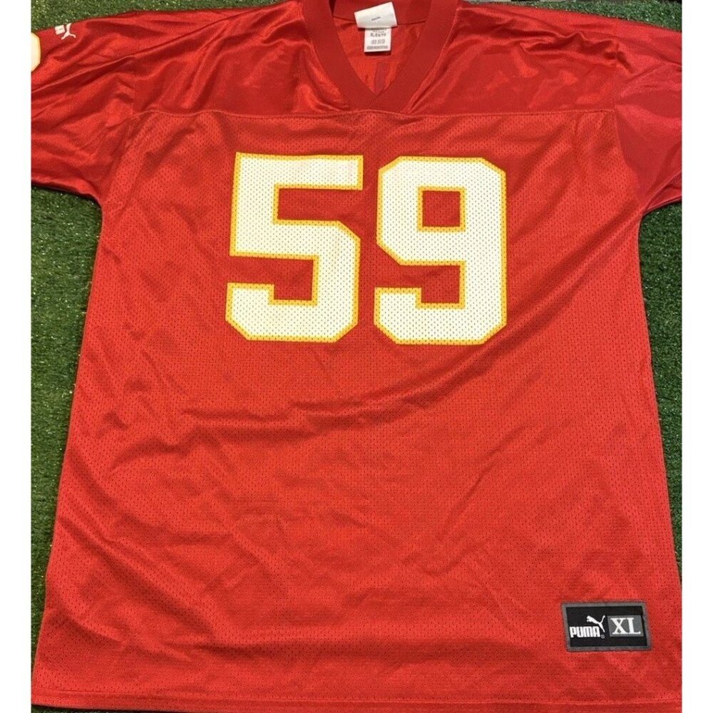 Vintage Kansas City Chiefs jersey mens XL red puma donnie edwards oversize 33 - Picture 4 of 12